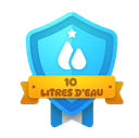 Badge 1 litre d'eau