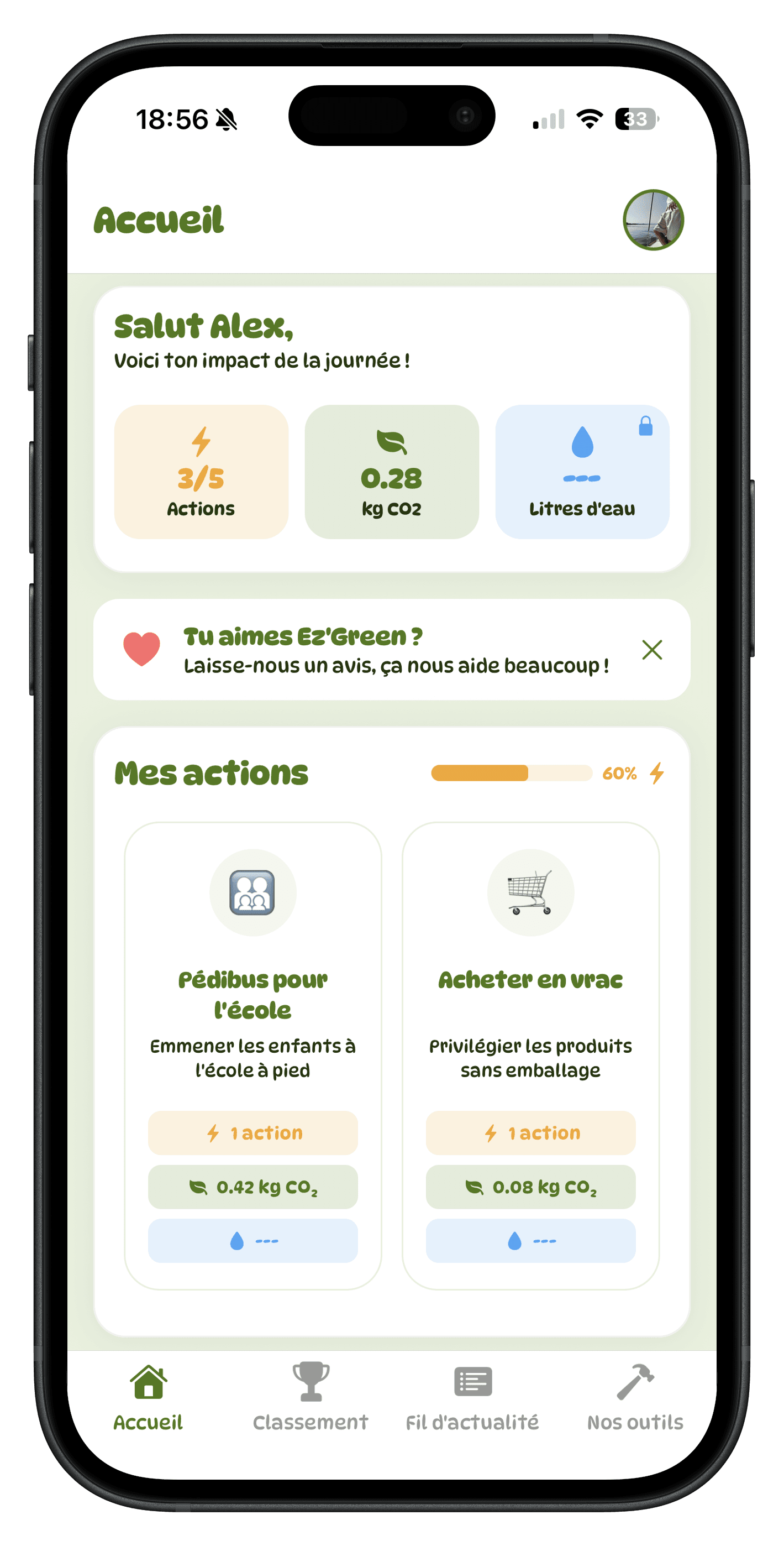 Les actions